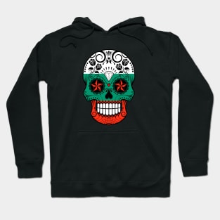 Bulgarian Flag Sugar Skull with Roses Hoodie